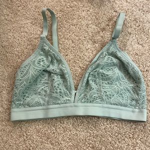 Lively Palm Lace Busty Bralette in Size 1 Seafoam green